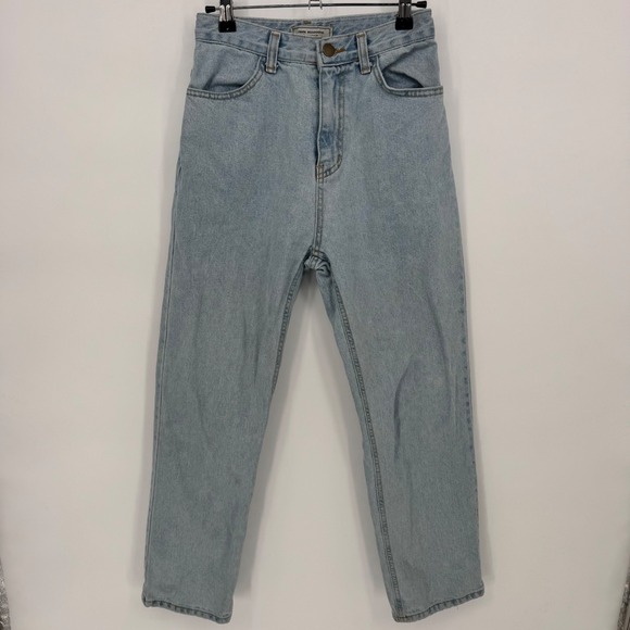FROM BEGINNING Womens Light Wash straight‎ leg high rise stretch Jeans Size S - Picture 2 of 7